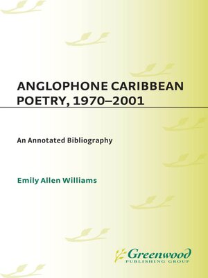 cover image of Anglophone Caribbean Poetry, 1970-2001